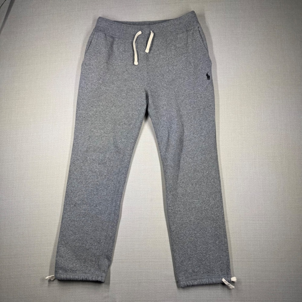 Polo Ralph Lauren Mens Fleece Drawstring Joggers Sweatpants Gray Size Small